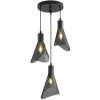 Grosses soldes ✔️ GOECO Suspension Luminaire Industriel, Plafonnier Vintage Noir, Lustre Avec Abat-jour PVC Pour Chambre, Salon, Restaurant, Bar, 3 Lumières E14(Sans Ampoule) ⌛