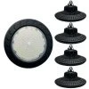 Nouveau 😀 SILAMP Suspension Industrielle HighBay UFO 150W IP65 NOIR (Pack De 5) ❤️