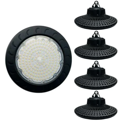 Nouveau 😀 SILAMP Suspension Industrielle HighBay UFO 150W IP65 NOIR (Pack De 5) ❤️ 1 Nouveau 😀 SILAMP Suspension Industrielle HighBay UFO 150W IP65 NOIR (Pack De 5) ❤️