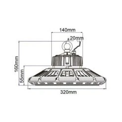 Nouveau 😀 SILAMP Suspension Industrielle HighBay UFO 150W IP65 NOIR (Pack De 5) ❤️ 7 Nouveau 😀 SILAMP Suspension Industrielle HighBay UFO 150W IP65 NOIR (Pack De 5) ❤️ -Suspension Soldes 53517341 3
