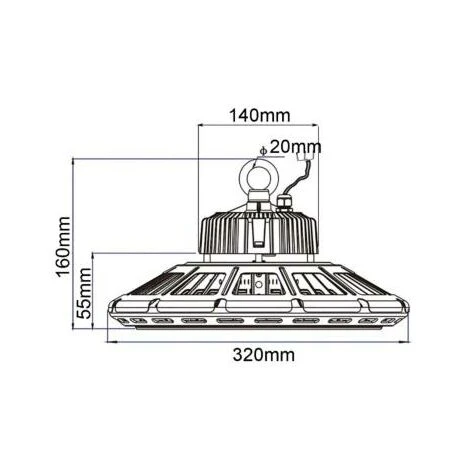 Nouveau 😀 SILAMP Suspension Industrielle HighBay UFO 150W IP65 NOIR (Pack De 5) ❤️ 3 Nouveau 😀 SILAMP Suspension Industrielle HighBay UFO 150W IP65 NOIR (Pack De 5) ❤️ – Image 3
