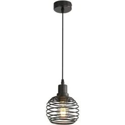 Nouveau ✔️ COMELY Plafonnier Rétro, Lustre Suspendu En Métal Industriel, Luminaire Suspendue Sphérique Encastré Pour Chambre à Coucher, Salle à Manger, Cuisine, Couloir 1pcs 😉