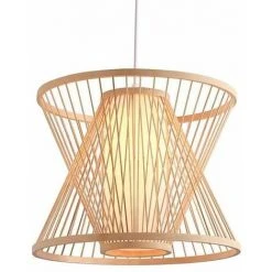 Budget 🤩 BARCELONA LED Suspension En Bambou "Rise" | Blanc - Blanc ✨