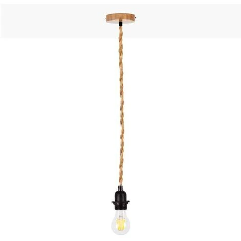 Sortie 😉 BARCELONA LED Suspension En Bois Pour Ampoule E27 130cm ❤️ 1 Sortie 😉 BARCELONA LED Suspension En Bois Pour Ampoule E27 130cm ❤️