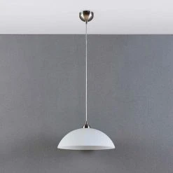 Le moins cher 😀 LINDBY Suspension En Verre à Intensité Variable 'Valeria' En Verre Pour Cuisine - Blanc ⭐ -Suspension Soldes 5447885 3