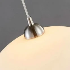 Le moins cher 😀 LINDBY Suspension En Verre à Intensité Variable 'Valeria' En Verre Pour Cuisine - Blanc ⭐ -Suspension Soldes 5447885 4