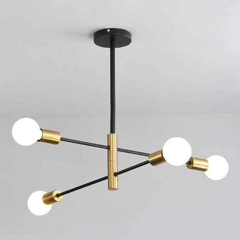 Nouveau ✨ GOECO Suspension Luminaire LED, Lustre Industriel Rétro Noirs E27, Plafonnier à Angle Réglable à 180 °, Lumières Vintage Pour Salon Cuisine Chambre Salle à Manger (Ampoule Non Incluse) 🎉 4 Nouveau ✨ GOECO Suspension Luminaire LED, Lustre Industriel Rétro Noirs E27, Plafonnier à Angle Réglable à 180 °, Lumières Vintage Pour Salon Cuisine Chambre Salle à Manger (Ampoule Non Incluse) 🎉 – Image 4