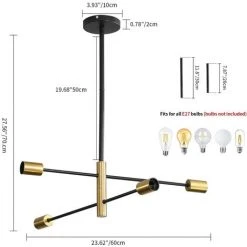 Nouveau ✨ GOECO Suspension Luminaire LED, Lustre Industriel Rétro Noirs E27, Plafonnier à Angle Réglable à 180 °, Lumières Vintage Pour Salon Cuisine Chambre Salle à Manger (Ampoule Non Incluse) 🎉 9 Nouveau ✨ GOECO Suspension Luminaire LED, Lustre Industriel Rétro Noirs E27, Plafonnier à Angle Réglable à 180 °, Lumières Vintage Pour Salon Cuisine Chambre Salle à Manger (Ampoule Non Incluse) 🎉 -Suspension Soldes 54854060 5