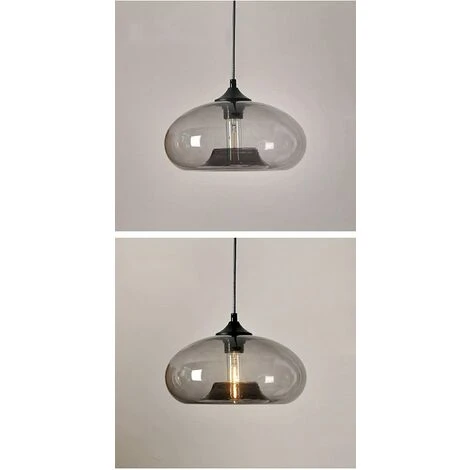 Offres 😀 GOECO Suspension Luminaire Industriel Vintage LOFT E27 Lustre Plafonniers Avec Placage Miroir Gris Abat-Jour, Verre Lampe De Salle à Manger Cuisine Salon Chambre 🧨 4 Offres 😀 GOECO Suspension Luminaire Industriel Vintage LOFT E27 Lustre Plafonniers Avec Placage Miroir Gris Abat-Jour, Verre Lampe De Salle à Manger Cuisine Salon Chambre 🧨 – Image 4