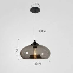 Offres 😀 GOECO Suspension Luminaire Industriel Vintage LOFT E27 Lustre Plafonniers Avec Placage Miroir Gris Abat-Jour, Verre Lampe De Salle à Manger Cuisine Salon Chambre 🧨 9 Offres 😀 GOECO Suspension Luminaire Industriel Vintage LOFT E27 Lustre Plafonniers Avec Placage Miroir Gris Abat-Jour, Verre Lampe De Salle à Manger Cuisine Salon Chambre 🧨 -Suspension Soldes 55269891 5