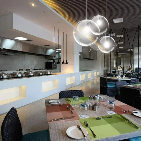 Meilleure affaire ❤️ COMELY E27 Moderne Créative Boule De Pendentif En Verre Européenne Simple Simple Tête Lustre Salon étude Chambre Escaliers Allée Ménage Villa Décoratif Plafond Lampes (Taille : 20 * 20) ❤️ 3 Meilleure affaire ❤️ COMELY E27 Moderne Créative Boule De Pendentif En Verre Européenne Simple Simple Tête Lustre Salon étude Chambre Escaliers Allée Ménage Villa Décoratif Plafond Lampes (Taille : 20 * 20) ❤️ – Image 3