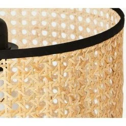 Grosses soldes ⭐ OZAIA Suspension Cannage NEIROBI - Style Ethnique - Fer Et Rotin - D.30 X H.120cm - Naturel - Naturel Clair 🔥 -Suspension Soldes 55884819 2