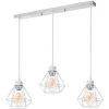 Remise 🔔 STOEX Suspension Industrielle 3 Lampes Lustre Métal Plafonnier Lumières E27 Pour Salon Cuisine Chambre Salle à Manger, Blanc ⭐