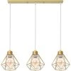 Budget ❤️ STOEX Suspension Industrielle 3 Lampes Lustre Métal Plafonnier Lumières E27 Pour Salon Cuisine Chambre Salle à Manger, Or ✔️