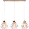Meilleur prix 🥰 STOEX Suspension Industrielle 3 Lampes Lustre Métal Plafonnier Lumières E27 Pour Salon Cuisine Chambre Salle à Manger, Or Rose 😉
