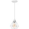 Meilleur prix 🥰 STOEX Lustre Suspension Industriel En Métal Blanc , Luminaire Style Vintage Design Forme Cage Diamant Rétro Pour Salon Chambre Salle à Manger (sans Ampoule) ✔️