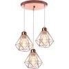Bon marché ⭐ STOEX Suspension Luminaire Industrielle Vintage, Réglable Lustre Plafonnier Métal Câble Réglable Pour Salon Restaurant Chambre Cuisine Couloir, E27 Or Rose 🎁