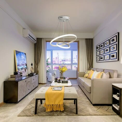 Bon marché ⭐ COMELY Suspension Luminaire LED, Lustre Circulaire Moderne, Suspension Blanc 4000K, Lampe De Plafond éclairage Intérieur De La Chambre à Coucher Du Salon ✔️ 4 Bon marché ⭐ COMELY Suspension Luminaire LED, Lustre Circulaire Moderne, Suspension Blanc 4000K, Lampe De Plafond éclairage Intérieur De La Chambre à Coucher Du Salon ✔️ – Image 4