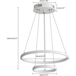 Bon marché ⭐ COMELY Suspension Luminaire LED, Lustre Circulaire Moderne, Suspension Blanc 4000K, Lampe De Plafond éclairage Intérieur De La Chambre à Coucher Du Salon ✔️ 9 Bon marché ⭐ COMELY Suspension Luminaire LED, Lustre Circulaire Moderne, Suspension Blanc 4000K, Lampe De Plafond éclairage Intérieur De La Chambre à Coucher Du Salon ✔️ -Suspension Soldes 56196803 5