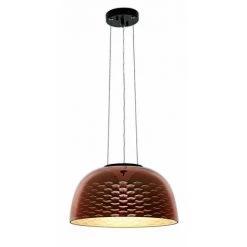 Promo 😀 Suspension LED Verre Cloche CUIVRÉ Vague - Cuivre - SILUMEN 🔥 -Suspension Soldes 56326539 3