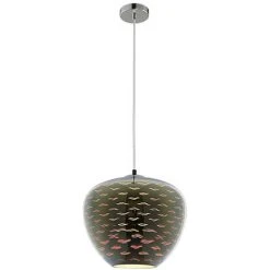 Coupon 😍 Suspension LED Verre CHROMÉ Vague - Gris - SILUMEN ⭐ -Suspension Soldes 56326552 3