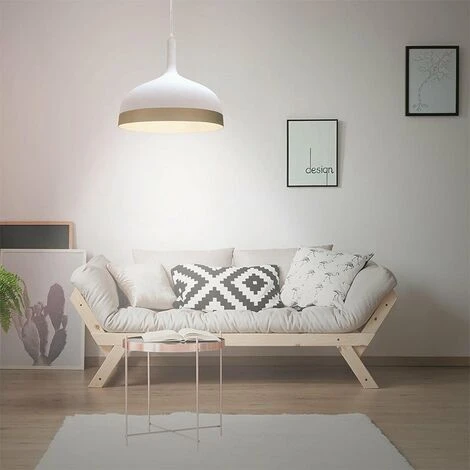 Nouveau ⭐ Suspension Industrielle Cloche Mat Blanc Doré - Doré - SILUMEN 🎁 2 Nouveau ⭐ Suspension Industrielle Cloche Mat Blanc Doré - Doré - SILUMEN 🎁 – Image 2