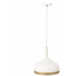 Nouveau ⭐ Suspension Industrielle Cloche Mat Blanc Doré - Doré - SILUMEN 🎁 5 Nouveau ⭐ Suspension Industrielle Cloche Mat Blanc Doré - Doré - SILUMEN 🎁 -Suspension Soldes 56327794 3