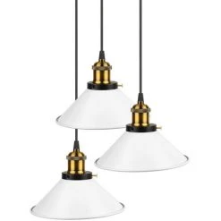 Sortie 🤩 OOBEST Rétro Suspension Luminaire Industriel Lustre Abat-jour Vintage Plafonnier Lampe Pour Salle à Manger Salon Style 3 ✔️ -Suspension Soldes 56387834 4