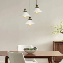 Sortie 🤩 OOBEST Rétro Suspension Luminaire Industriel Lustre Abat-jour Vintage Plafonnier Lampe Pour Salle à Manger Salon Style 3 ✔️ -Suspension Soldes 56387834 5