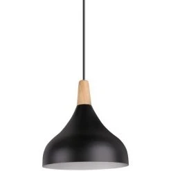 Bon marché 🎉 WOTTES Créative Simple Suspension Luminaire E27 Éclairage Intérieur Lustre Suspension Chambre Salon (Noir) - Noir ✔️