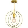 Top 10 ⭐ COMELY Suspension Luminaire Industriel Vintage Design E27, éclairage De Plafond Rétro Longueur 120CM, Lustre Abat Jour Métal Pour Chambre Salon Couloir Cuisine Salle De Bain Balcon (Doré) ❤️