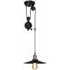 Tout neuf 🎁 WOTTES Suspension Luminaire Industriel Poulie De Suspension Métal Lumière E27 Salon Bar Restaurant Noir - Noir 💯