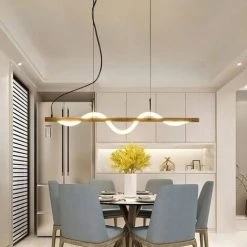 Meilleur prix ✨ OSASY LED Suspension Spirale Créative, Lampe à Suspension En Bois,corde Et Métal Noir,réglable En Hauteur Luminaire Pour Salon & Salle à Manger,moderne Suspension Un Chambre Vintage 😉