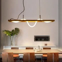 Meilleur prix ✨ OSASY LED Suspension Spirale Créative, Lampe à Suspension En Bois,corde Et Métal Noir,réglable En Hauteur Luminaire Pour Salon & Salle à Manger,moderne Suspension Un Chambre Vintage 😉 -Suspension Soldes 57334248 4