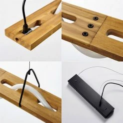 Meilleur prix ✨ OSASY LED Suspension Spirale Créative, Lampe à Suspension En Bois,corde Et Métal Noir,réglable En Hauteur Luminaire Pour Salon & Salle à Manger,moderne Suspension Un Chambre Vintage 😉 -Suspension Soldes 57334248 5