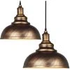 Le moins cher ⌛ STOEX Lot De 2 Lustre Suspension Industrielle Vintage E27 290mm , Plafonniers Retro Abat-jour Pour Cuisine Salle à Manger Salon Restaurant,Bronze ⭐