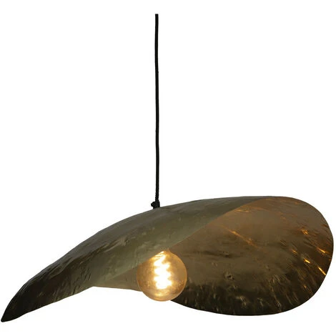 Remise 🧨 Atmosphera - Luminaire Suspension En Métal Doré D 80 Cm - Doré 🔔 2 Remise 🧨 Atmosphera - Luminaire Suspension En Métal Doré D 80 Cm - Doré 🔔 – Image 2