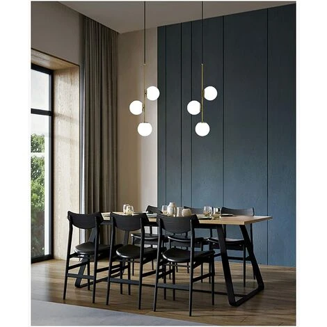 Acheter 🛒 ZOLGINAH Suspension à 3 Lumières Globe En Verre Blanc, Verre Blanc & Matel Doré Lampe Suspendue Lustre Plafonnier (3 Voies) ✔️ 2 Acheter 🛒 ZOLGINAH Suspension à 3 Lumières Globe En Verre Blanc, Verre Blanc & Matel Doré Lampe Suspendue Lustre Plafonnier (3 Voies) ✔️ – Image 2