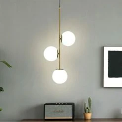 Acheter 🛒 ZOLGINAH Suspension à 3 Lumières Globe En Verre Blanc, Verre Blanc & Matel Doré Lampe Suspendue Lustre Plafonnier (3 Voies) ✔️ 7 Acheter 🛒 ZOLGINAH Suspension à 3 Lumières Globe En Verre Blanc, Verre Blanc & Matel Doré Lampe Suspendue Lustre Plafonnier (3 Voies) ✔️ -Suspension Soldes 59345126 3