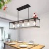 Promo ✔️ ZOLGINAH Plafonnier LED Moderne, Lustre Lampe Suspension Vintage 5 Lumières, Lustre Luminaire En Métal Lampe Pour Salon Chambre Cuisine Couloir Salle à Manger Bar Café, Noir(Ampoules E27 Inclus) 👍