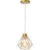 Bon marché 😉 ZOLGINAH E27 Plafonnier Industriel Suspension Luminaire Vintage Design Lustre Métal Rétro Forme Cage Ø160mm éclairage Plafond 40W, Doré (Lustre-1pcs) 😍
