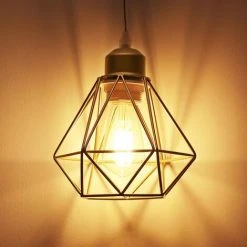 Bon marché 😉 ZOLGINAH E27 Plafonnier Industriel Suspension Luminaire Vintage Design Lustre Métal Rétro Forme Cage Ø160mm éclairage Plafond 40W, Doré (Lustre-1pcs) 😍 -Suspension Soldes 59346139 3