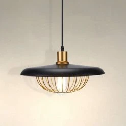 Vente flash 🎁 ZOLGINAH Suspension Luminaire Industrielle Forme Lanterne Lustre Vintage Eclairage De Plafond Rétro Lampe Pendante E27 Plafonnier En Métal Intérieur Décoration Pour Chambre Cuisine Bar Loft Salon Noir [Classe- énergétique A++]-Noir-1 🎁