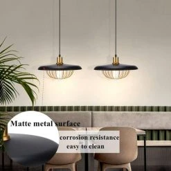 Vente flash 🎁 ZOLGINAH Suspension Luminaire Industrielle Forme Lanterne Lustre Vintage Eclairage De Plafond Rétro Lampe Pendante E27 Plafonnier En Métal Intérieur Décoration Pour Chambre Cuisine Bar Loft Salon Noir [Classe- énergétique A++]-Noir-1 🎁 -Suspension Soldes 59346644 5