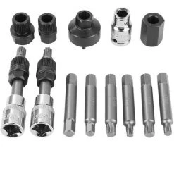 Sortie ⌛ DYHF Coffret De Douilles Embout 13 Pcs Mécanique Auto Jeu D'outils Combinés De Poulie D'alternateur Module D'outils Pour Poulies Débrayables D'alternateurs - Noir 😀 -Suspension Soldes 59689967 4