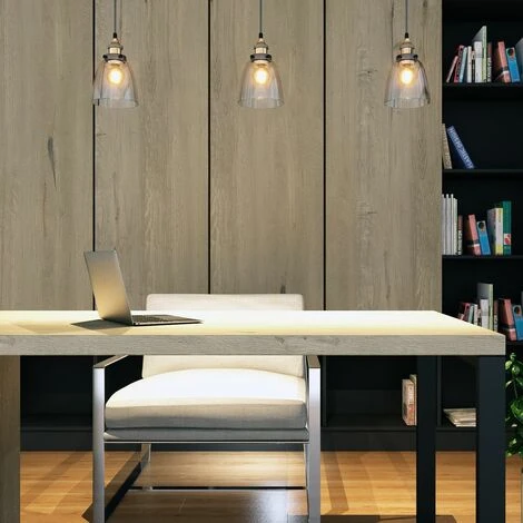 Le moins cher 👏 B.K.LICHT Suspension Plafonnier En Verre Lampe De Plafond Rétro Vintage Ampoules Incluse ⭐ 4 Le moins cher 👏 B.K.LICHT Suspension Plafonnier En Verre Lampe De Plafond Rétro Vintage Ampoules Incluse ⭐ – Image 4