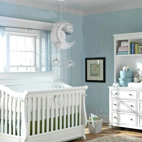 Tout neuf ❤️ COMELY Lustre Suspension Lune étoiles LED Plafonnier Luminaire Aluminium Avec 5 Ampoules Pour Enfants Chambre (lumière Blanche) ⌛ 4 Tout neuf ❤️ COMELY Lustre Suspension Lune étoiles LED Plafonnier Luminaire Aluminium Avec 5 Ampoules Pour Enfants Chambre (lumière Blanche) ⌛ – Image 4