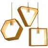 Budget ❤️ CSPARKV Accessoires Pour Suspension Et Lustre Lustre Créatif Géométrique En Bois Plafonnier Lampe Moderne (Triangle) ✨