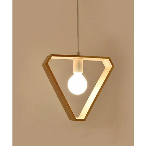 Budget ❤️ CSPARKV Accessoires Pour Suspension Et Lustre Lustre Créatif Géométrique En Bois Plafonnier Lampe Moderne (Triangle) ✨ 2 Budget ❤️ CSPARKV Accessoires Pour Suspension Et Lustre Lustre Créatif Géométrique En Bois Plafonnier Lampe Moderne (Triangle) ✨ – Image 2