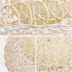 Coupon 🔥 RHAFAYRE Lustre Suspension 25 Cm Country Style Rétro Lampe Suspendue En Rotin Tissé À La Main En Bambou Abat Salon Chambre Hauteur Réglable Lampe De Plafond Lampe Salle À Manger Plafond Plafonnier Droplight 🎉 -Suspension Soldes 61101024 3